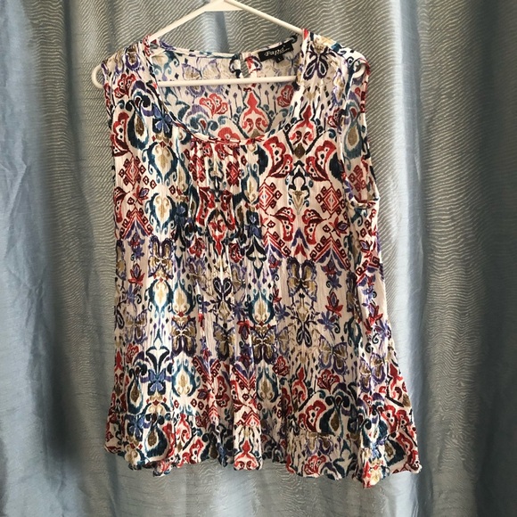 Papa Vancouver -size L - multi coloured sleeveless blouse - new or like new - Picture 7 of 7